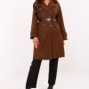 Brown Coat in Women`s Coats, Jackets with Polyester