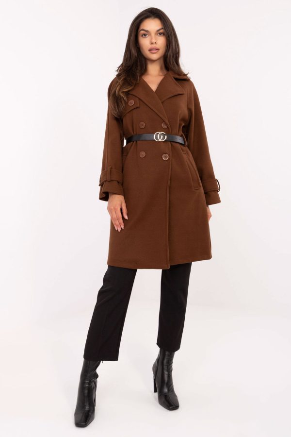 Brown Coat in Women`s Coats, Jackets with Polyester