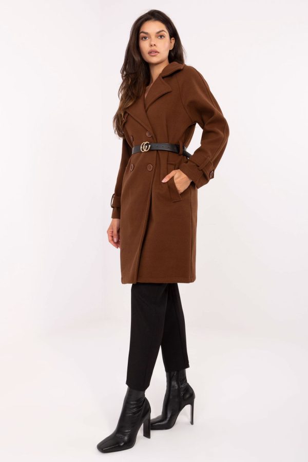 Brown Coat in Women`s Coats, Jackets with Polyester