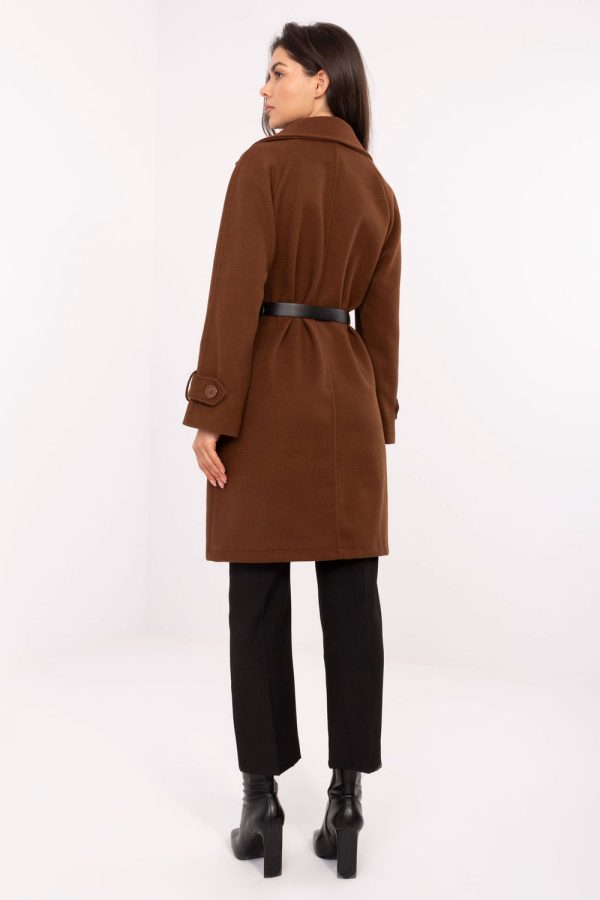 Brown Coat in Women`s Coats, Jackets with Polyester