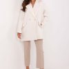 Beige Coat in Women`s Coats, Jackets with Polyester