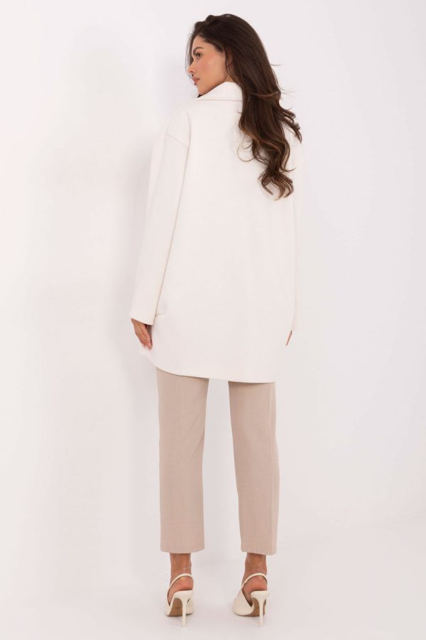 Beige Coat in Women`s Coats, Jackets with Polyester