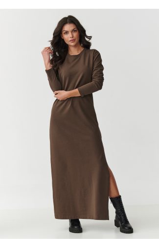 Brown Daydress in Day Dresses with Cotton and Spandex