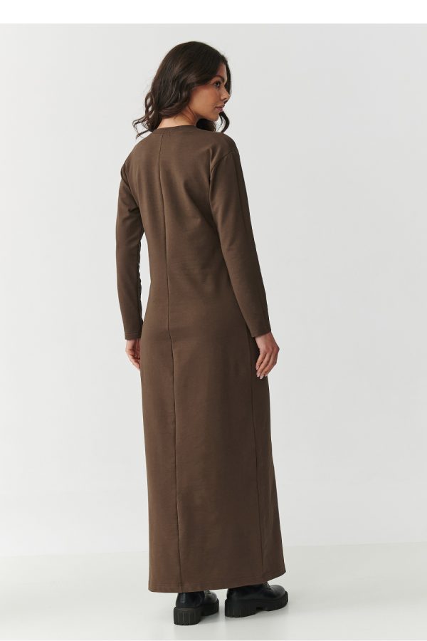 Brown Daydress in Day Dresses with Cotton and Spandex
