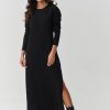 1090672 Black Daydress in Day Dresses with Cotton and Spandex