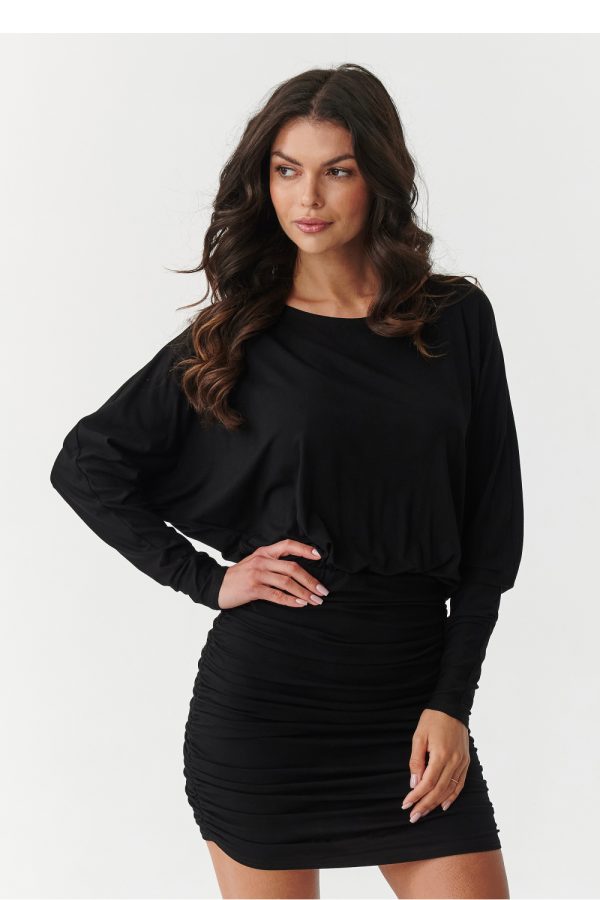 Black Daydress in Day Dresses with Spandex and Viscose