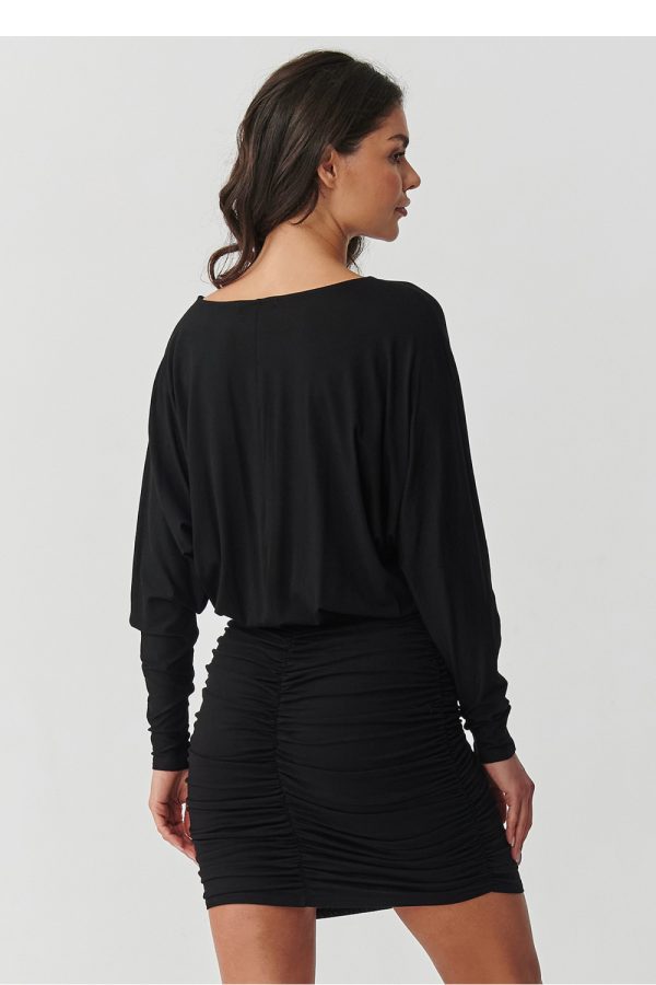 Black Daydress in Day Dresses with Spandex and Viscose
