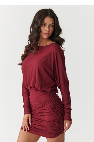 1090679 Red Daydress in Day Dresses with Spandex and Viscose
