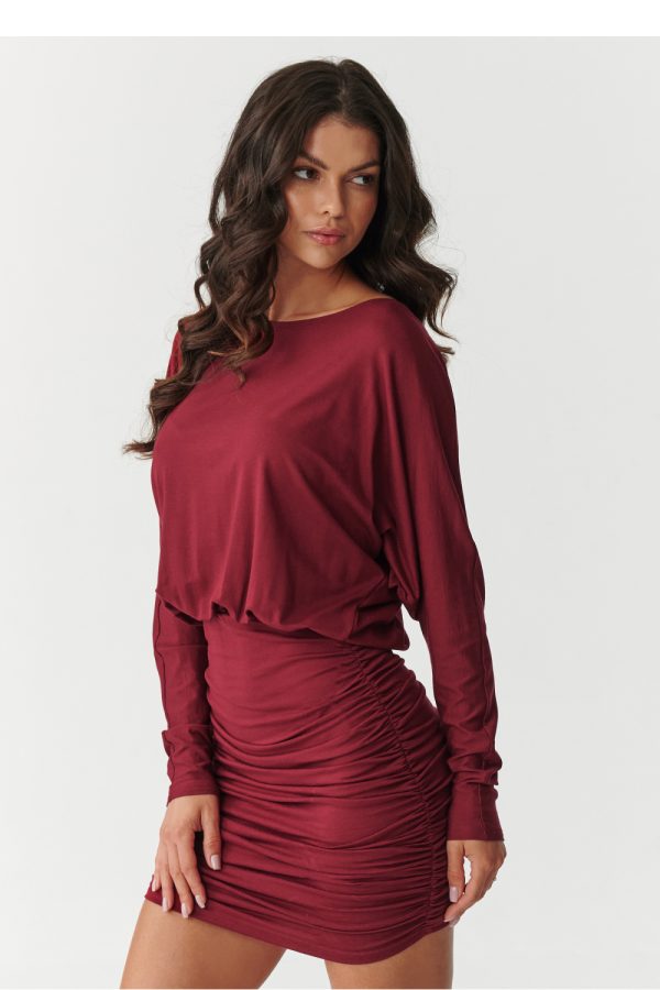 Red Daydress in Day Dresses with Spandex and Viscose