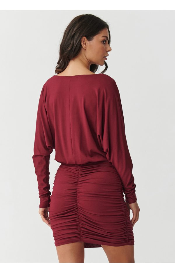 Red Daydress in Day Dresses with Spandex and Viscose