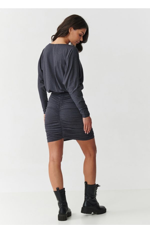 Grey Daydress in Day Dresses with Spandex and Viscose