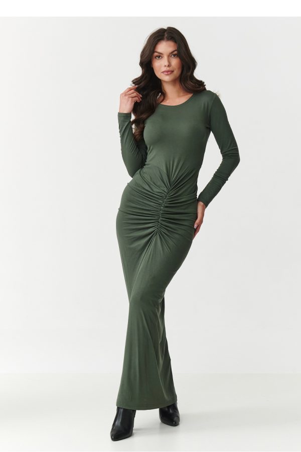Green Daydress in Day Dresses with Spandex and Viscose