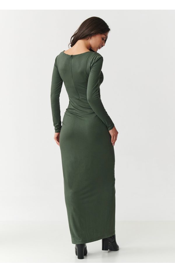 Green Daydress in Day Dresses with Spandex and Viscose