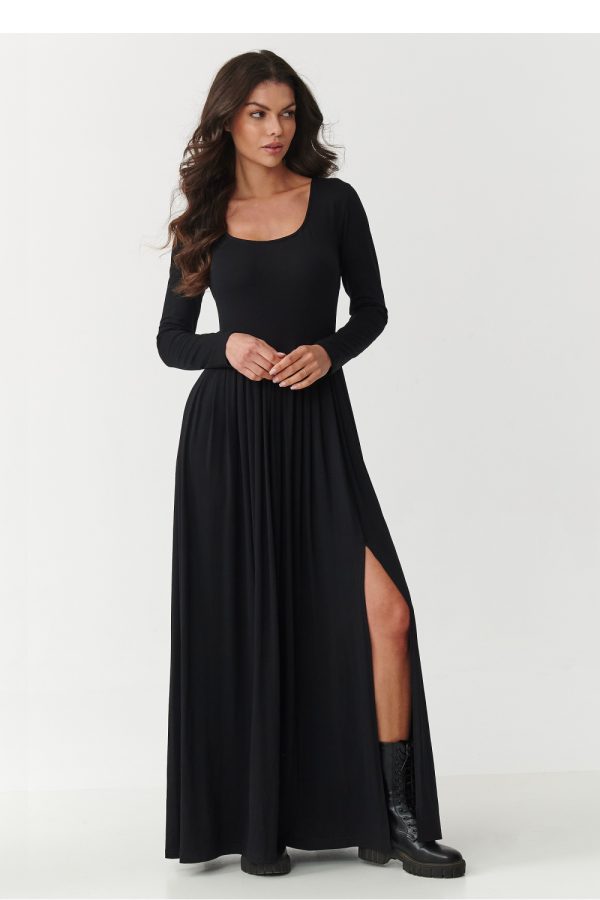 Black Daydress in Day Dresses with Spandex and Viscose