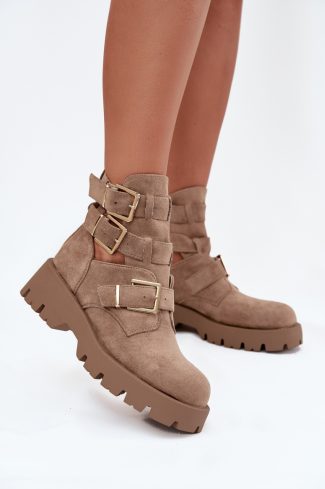 beige Boots model 217178 Step in style