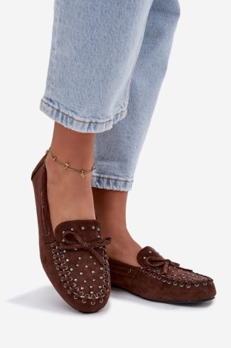 Brown Mocassin in Moccasins, Loafers with Fabric, Footbed, Upper Height and Sole Height
