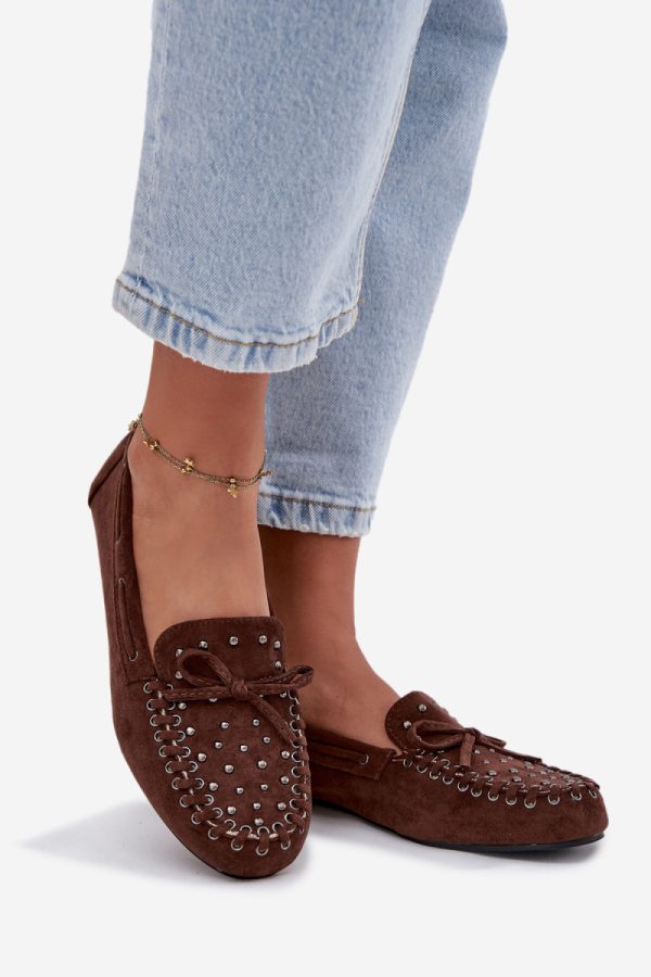 Brown Mocassin in Moccasins, Loafers with Fabric, Footbed, Upper Height and Sole Height