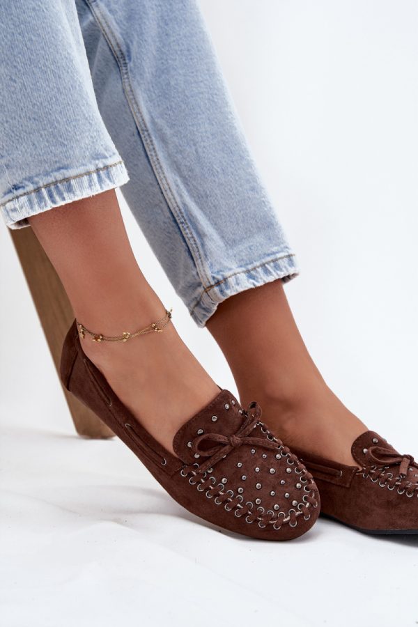 Brown Mocassin in Moccasins, Loafers with Fabric, Footbed, Upper Height and Sole Height