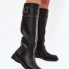 1090871.jpg Black Thigh-Hight Boots in Over The Knee High Boots, Thigh High Boots with Fabric, Footbed, Upper Height and Heel Height