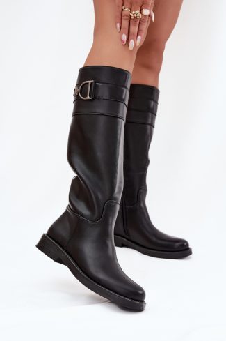 1090871.jpg Black Thigh-Hight Boots in Over The Knee High Boots, Thigh High Boots with Fabric, Footbed, Upper Height and Heel Height
