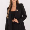 Black Jacket in Jackets, Vests For Women with Spandex and Polyester