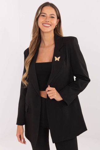 Black Jacket in Jackets, Vests For Women with Spandex and Polyester