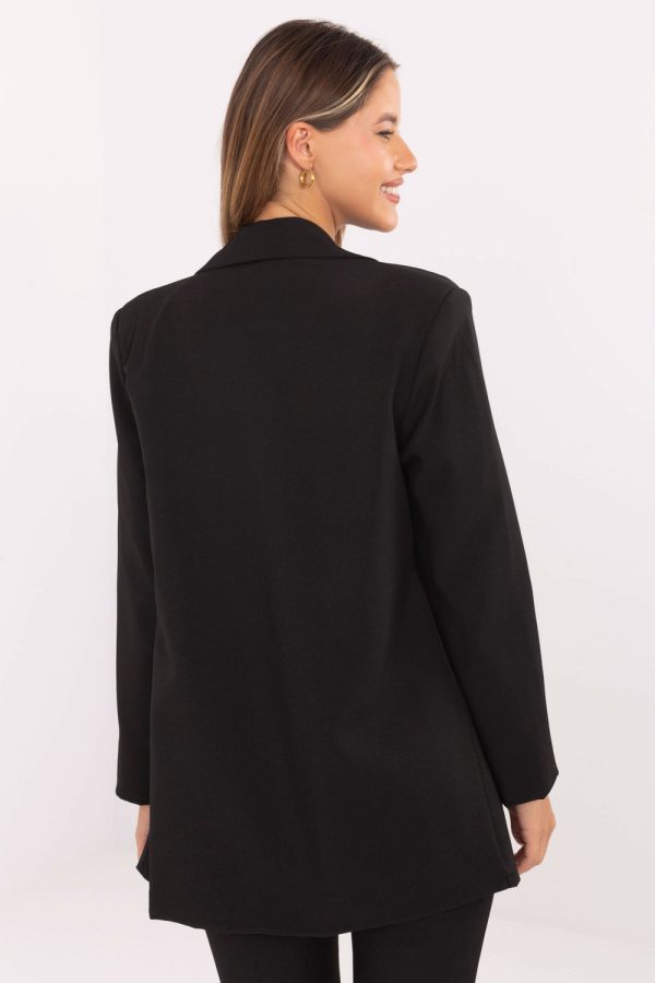Black Jacket in Jackets, Vests For Women with Spandex and Polyester