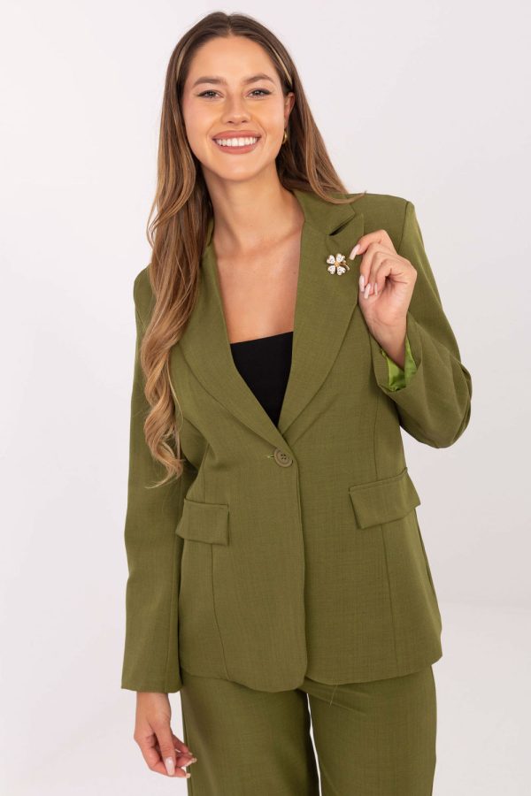 Green Jacket in Jackets, Vests For Women with Spandex and Polyester