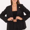 Black Jacket in Jackets, Vests For Women with Spandex and Polyester