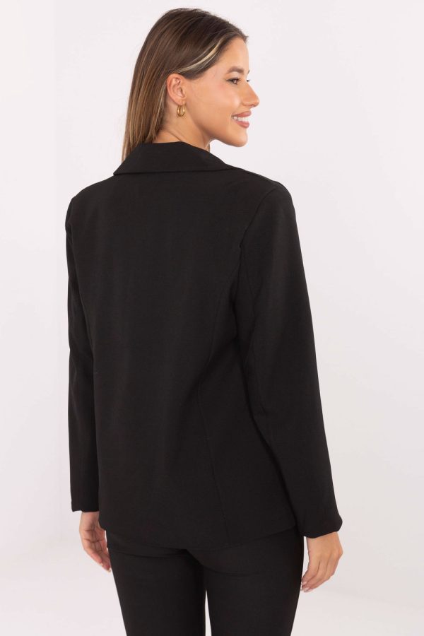 Black Jacket in Jackets, Vests For Women with Spandex and Polyester