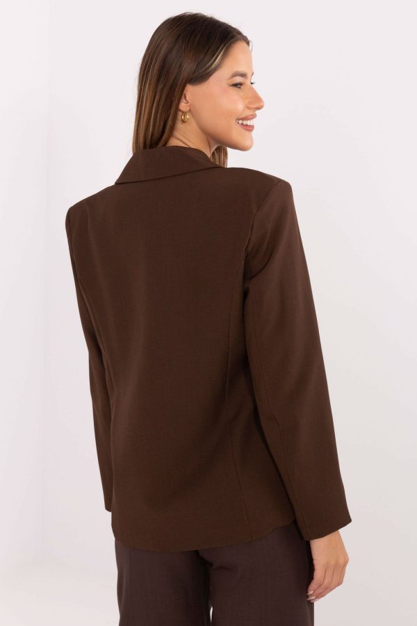 Brown Jacket in Jackets, Vests For Women with Spandex and Polyester