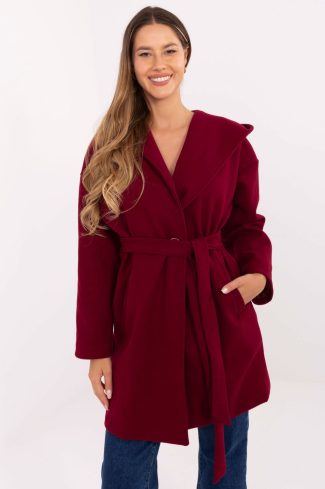 Red Coat in Women`s Coats, Jackets with Polyester