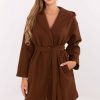 Brown Coat in Women`s Coats, Jackets with Polyester