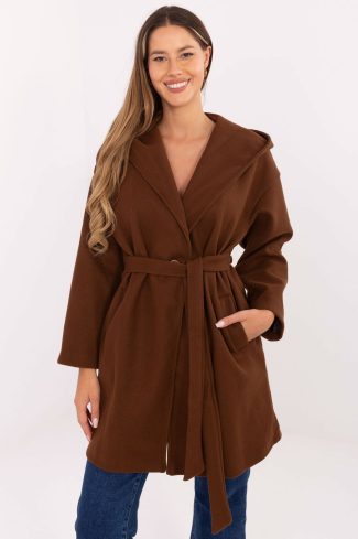 Brown Coat in Women`s Coats, Jackets with Polyester