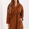 Brown Coat in Women`s Coats, Jackets with Polyester