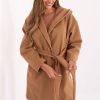 Brown Coat in Women`s Coats, Jackets with Polyester