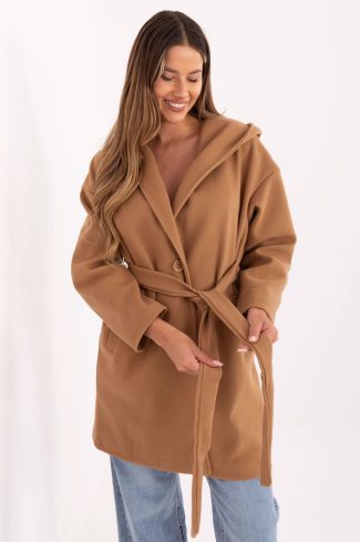Brown Coat in Women`s Coats, Jackets with Polyester