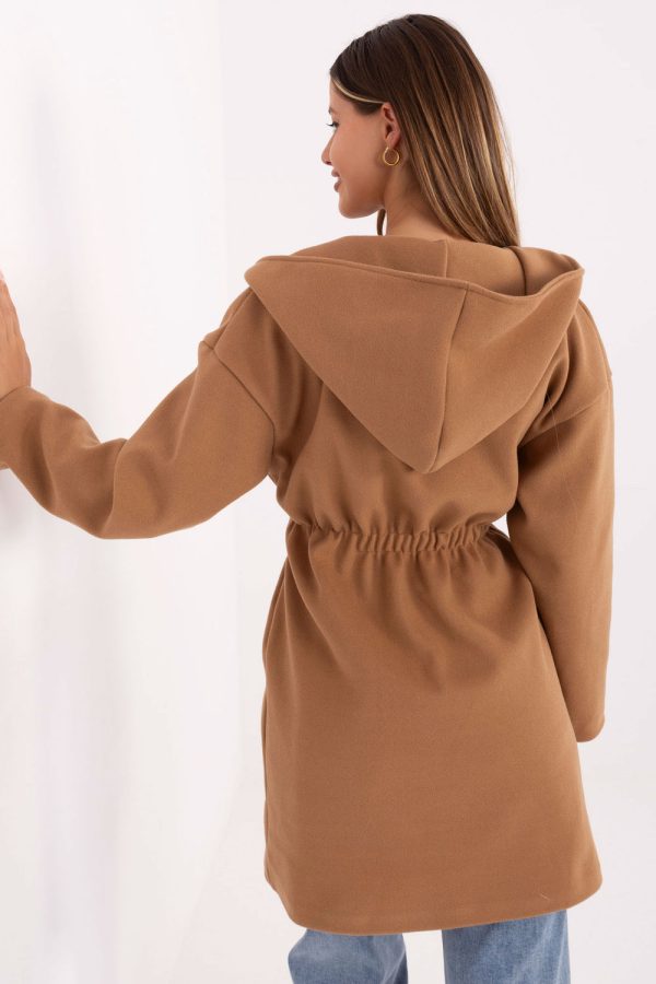Brown Coat in Women`s Coats, Jackets with Polyester
