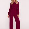 Red Suit in Playsuits For Women with Spandex, Polyester and Viscose