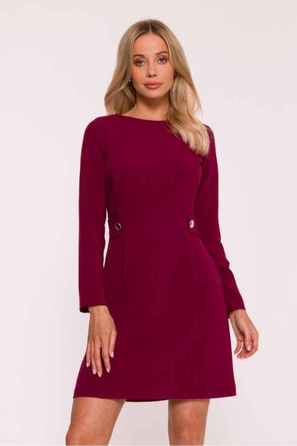 Red Daydress in Day Dresses with Spandex, Polyester and Viscose