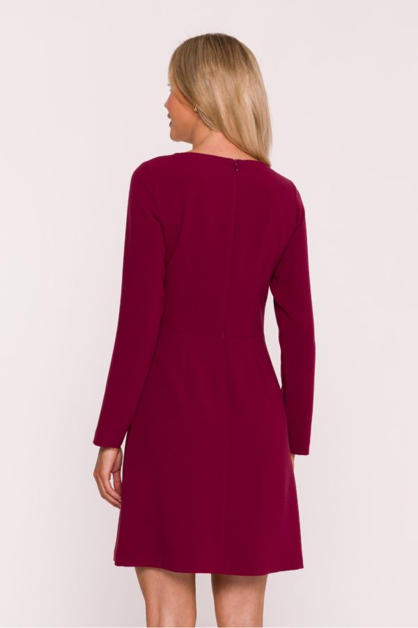 Red Daydress in Day Dresses with Spandex, Polyester and Viscose