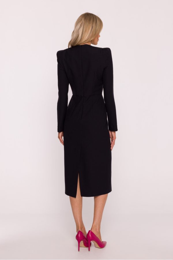 Black Daydress in Day Dresses with Spandex and Polyester