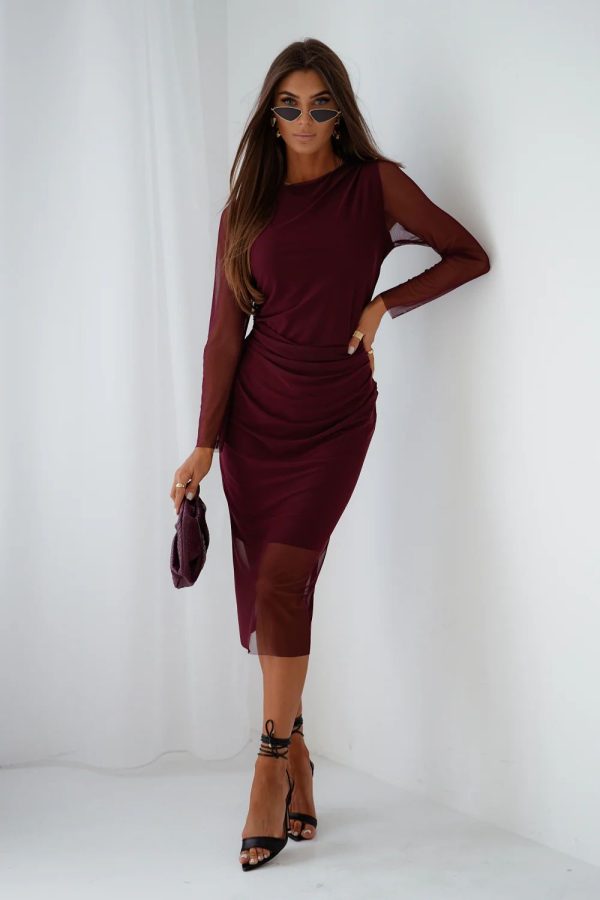 Red Evening Dress in Evening Dresses with Polyester and Viscose
