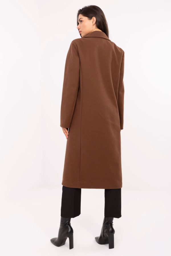 Brown Coat in Women`s Coats, Jackets with Polyester