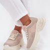 1091581.jpg Beige Sport Shoes in Women`s Athletic Shoes, Trainers, Sneakers with Fabric, Warmers, Footbed, Upper Height and Platform Height