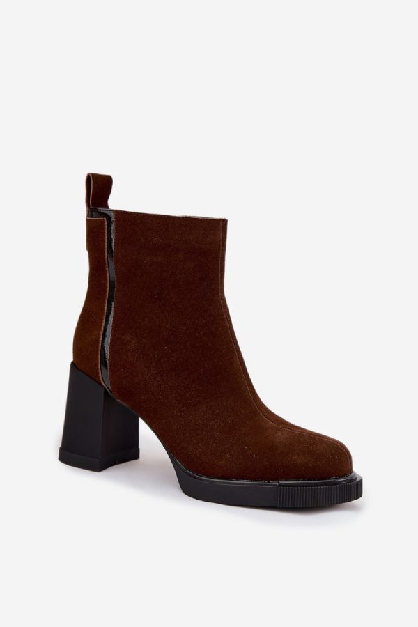 brown Heel boots model 217493 Step in style