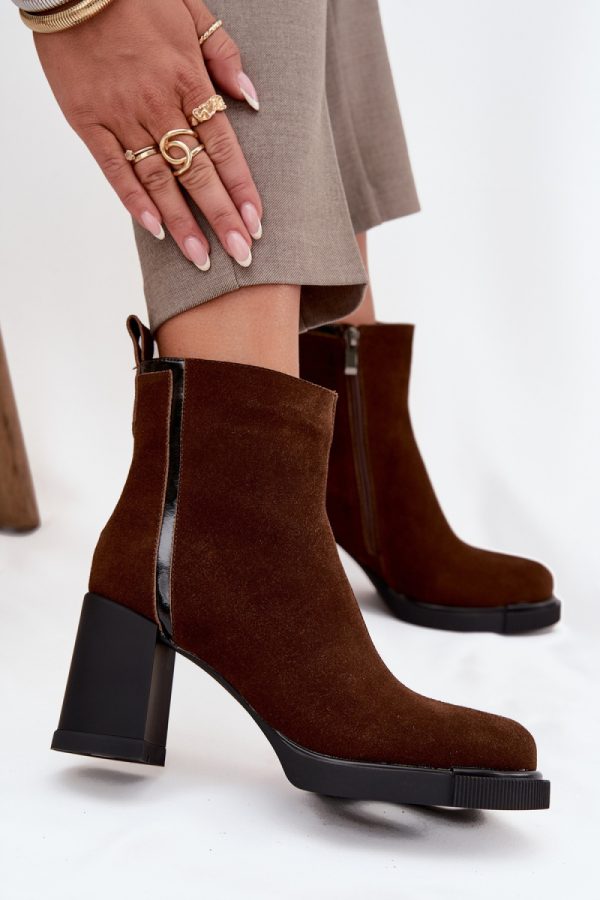 brown Heel boots model 217493 Step in style