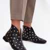 1091704.jpg Black Boots in Women`s Ankle Boots & Booties with Fabric, Footbed, Upper Height and Heel Height
