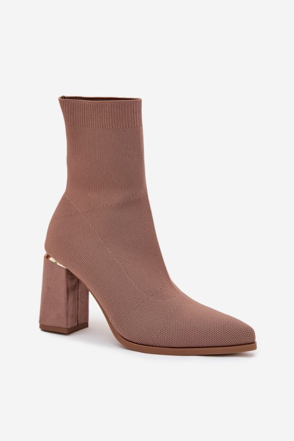 beige Heel boots model 217512 Step in style