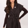 1091834 Brown Gilet in Women`s Coats, Jackets with Polyester